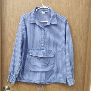 H&M Navy Striped Shirt